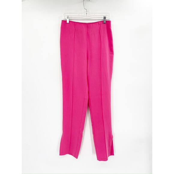 Cinq A Sept Brianne Slim Fit Trousers Hot Pink Size 10 - Picture 2 of 6